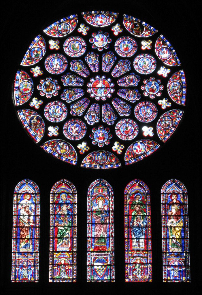 프랑스 샤르트르 대성당(Chartres Cathedral) – 스테인드글라스 광학·고딕 구조공학·중세 기독교 상징체계 분석 1 프랑스-샤르트르-대성당-스테인드글라스-이미지 (1)